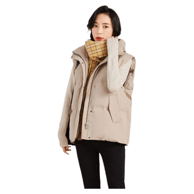 鸭鸭羽绒马甲女短款马夹立领外套