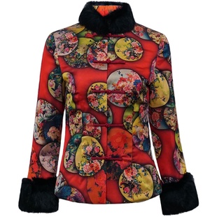 2025秋冬新款改良唐装女复古中国风加厚保暖宴会大码旗袍上衣长袖