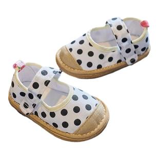 儿童手工千层底布鞋软底学步鞋宝宝1-3岁2公主鞋子女老北京方口春