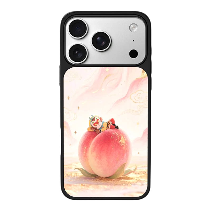 仙桃猴子卡通适用于苹果17promax新款手机壳iPhone air/16pro/15plus14玻璃13pro小众手机套12男女冰感防摔11