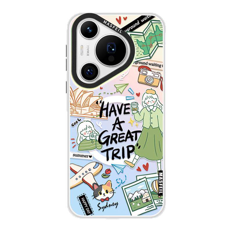 ZHIZHE×旅行手账适用华为Pura80Pro手机壳p70新款磁吸p60带支架p40pro+套可爱p50全包高级感Ultra好看女