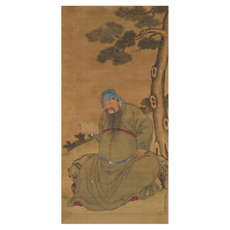 佚名关公像高清微喷复制