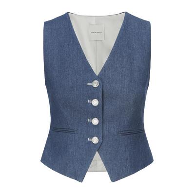 AtelierMissLu牛仔收腰西装马甲