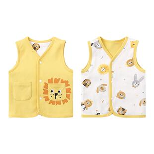 婴儿马甲春秋薄款宝宝背心a类纯棉男童儿童婴幼儿男宝宝男小秋冬
