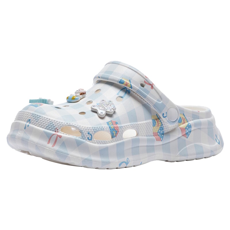 热风厚底洞洞鞋女2026年夏季新款休闲拖鞋两穿包头拖鞋外穿凉鞋子