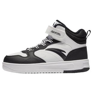 安踏儿童高帮加绒板鞋男女童棉鞋2025冬季新款保暖加厚大童二棉鞋