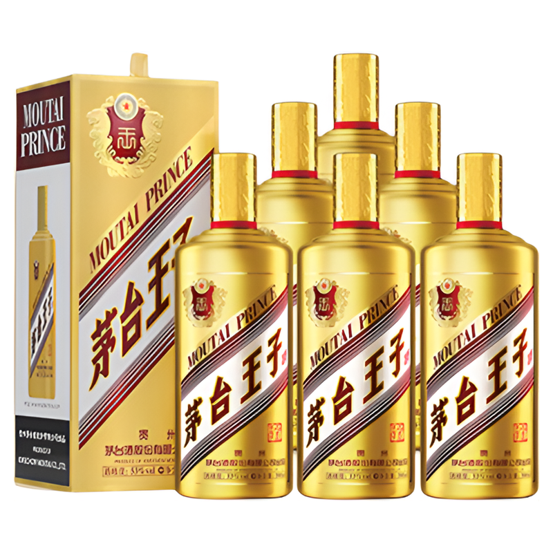 【官方旗舰】茅台王子酒 金王子 53度500ml*6整箱装 酱香型白酒