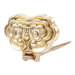 中式仿古挂画挂钩招牌配件匾托黄铜挂架十字绣框底托匾额挂钩装饰