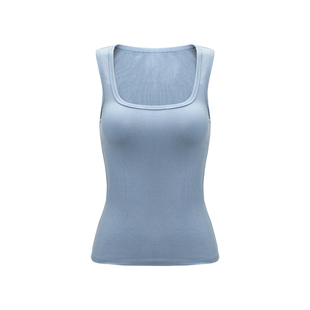 Bettychow 水洗牛仔蓝棉质宽松大衬衫外套阔腿裤背心休闲通勤套装