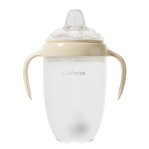 可菲尼学饮杯鸭嘴杯婴儿6个月以上1岁宝宝喝水吸管奶瓶全硅胶防呛