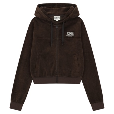 MARITHE女士丝绒连帽夹克