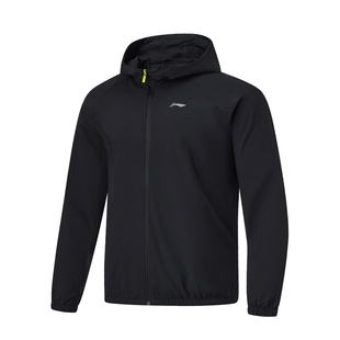 李宁风衣外套速干防风防泼水夏季薄款透气连帽冲锋上衣AFDU627