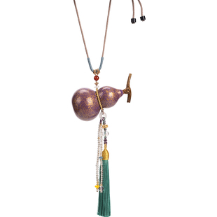 donguan冬官大漆风水小葫芦形镇宅八宝车挂手把摆件招财桌面紫气