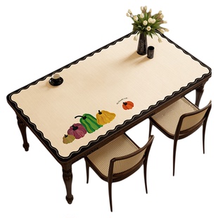 轻奢高级感餐桌布防水防油pvc皮革免洗防烫茶几桌面保护垫子隔热