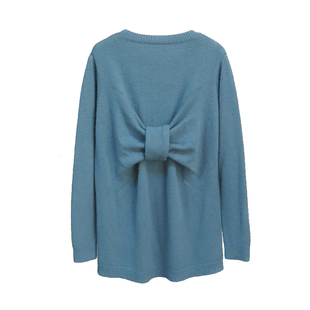 我的前半生马伊li罗子君同款毛衣女宽松韩版套头蝴蝶结打底针织衫