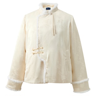 三彩【素梅流光】2025冬季新款90白鹅绒羽绒服宽松直充外套C