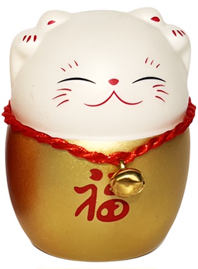 招财猫金色银色非泡沫