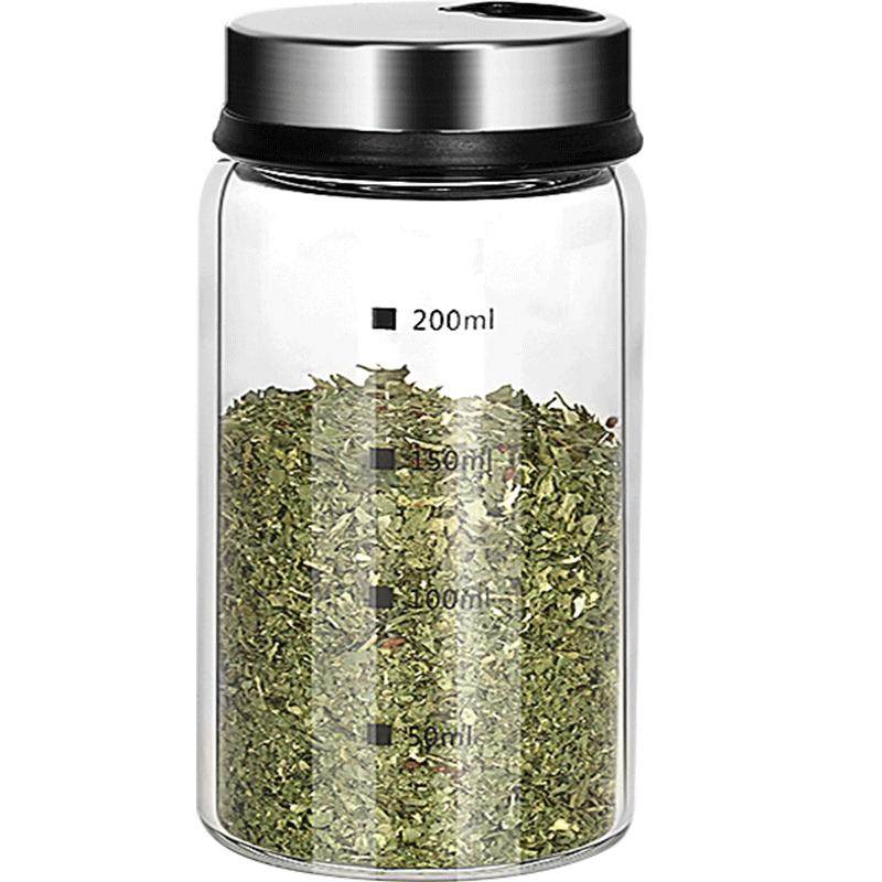 德式高硼硅玻璃调料罐调味瓶家用烧烤撒粉撒料瓶厨房味精盐罐套装