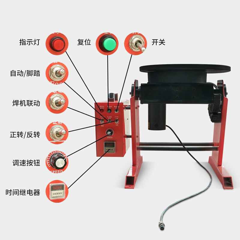 上弘焊接转台变位机轻型通孔焊接变位器法兰环缝自动翻转焊接设备