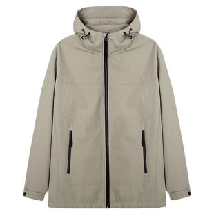 才子男装连帽夹克男士2025春秋新款修身简约纯色户外休闲短款外套