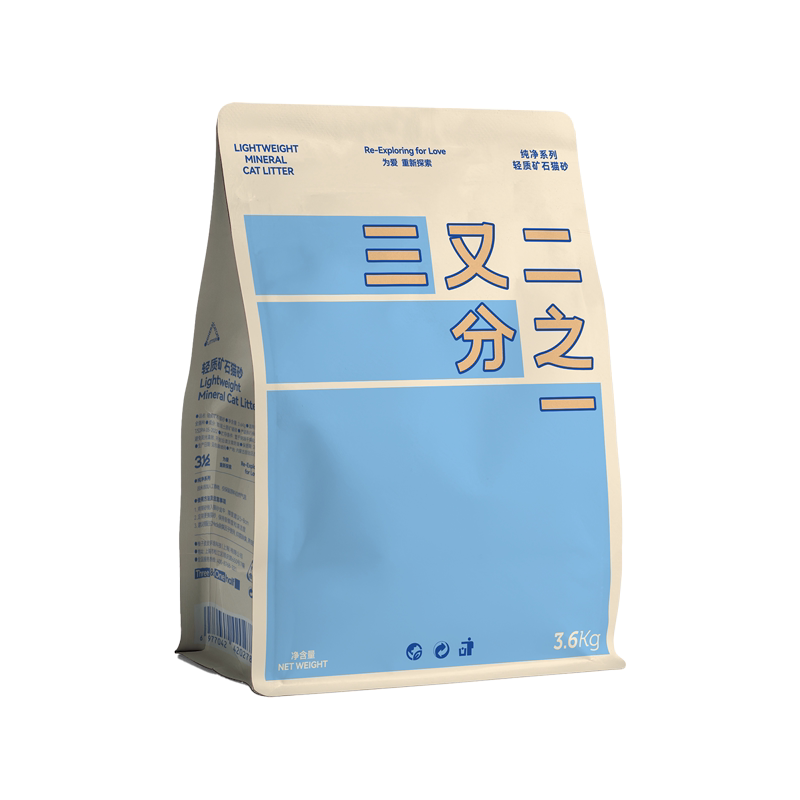 三又二分之一轻质矿石砂猫砂无香配方3.6kg