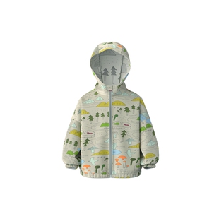 papa爬爬夏季儿童防晒衣轻薄透气连帽户外服宽松休闲外套