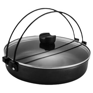 日式寿喜锅野炊火锅家用煮锅厨具韩式部队火锅铝合金电磁炉卡式炉