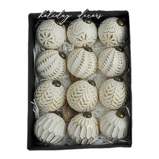 圣诞节装饰品家用圣诞球挂饰圣诞树挂件仿古球diy小吊球场景布置