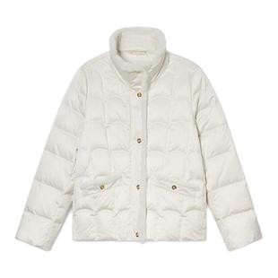 【绒感冬季】诗篇专选水貂毛变微茧型短款鹅绒羽绒服2025冬款