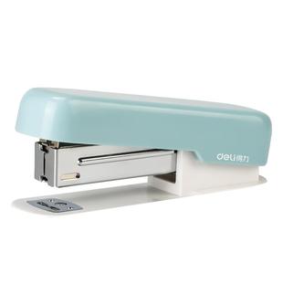 得力订书机学生用办公家用马卡龙色多功能大号文具订书器装订机家用钉书机订书钉省力12号定书机钉办公用品