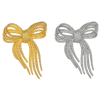 可美黎可韩国正品镀金蝴蝶结胸针