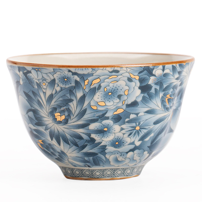 汝窑金万花陶瓷功夫小茶杯主人杯