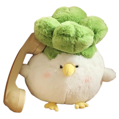 武汉文创蒜鸟玩偶小菜鸟毛绒玩具女生睡觉抱娃娃白菜鸡公仔礼物