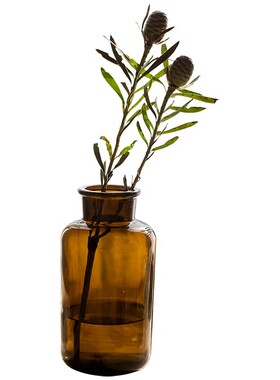 复古茶色小花瓶香薰瓶客厅卧室