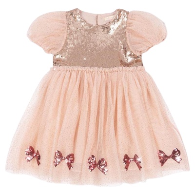 65Z Little现货丹麦Konges Slojd FW25秋冬女宝亮片公主连衣裙包