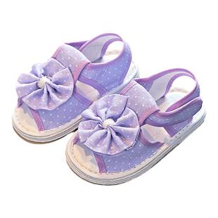 宝宝手工布凉鞋儿童千层底小布鞋女童透气公主软底室内老北京夏季