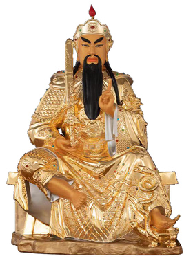 真武大帝玄武祖师铜像供奉摆件