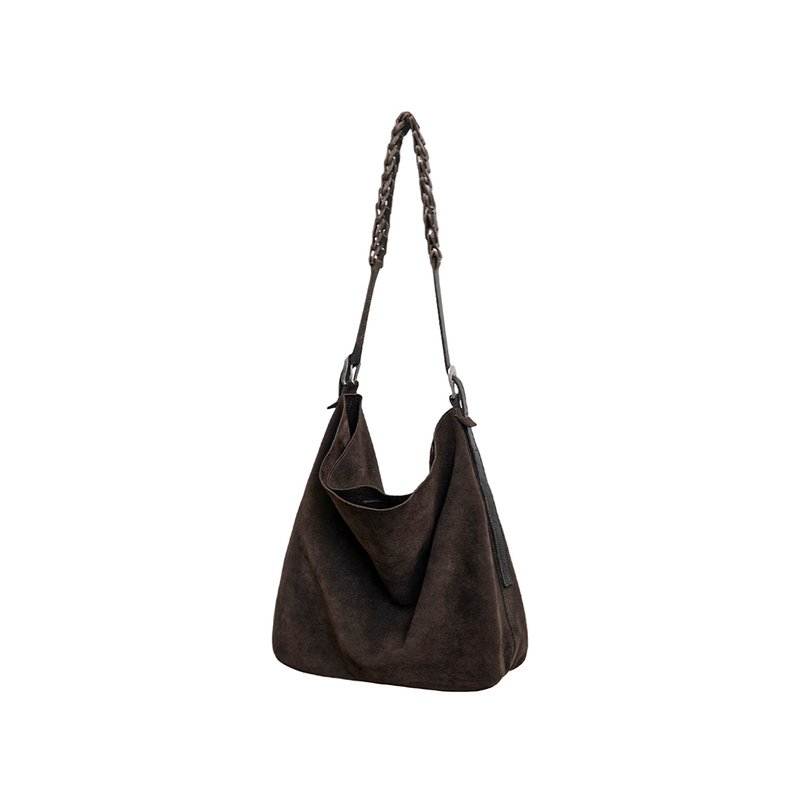 Simple Project*Belted Suede Tote 编织包带反绒牛皮托特包