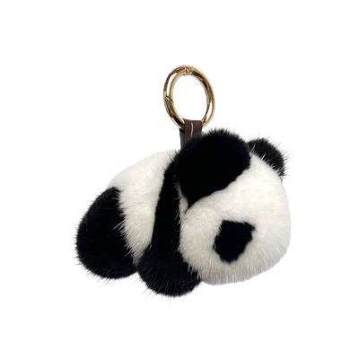 水貂毛呆萌皮草包包汽车小熊猫