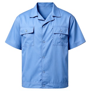 工作服夏季薄款长短袖上衣裤子套装男女士工厂车间汽修劳保服定制