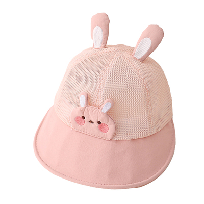 春夏薄款女宝宝防晒可爱鸭舌帽