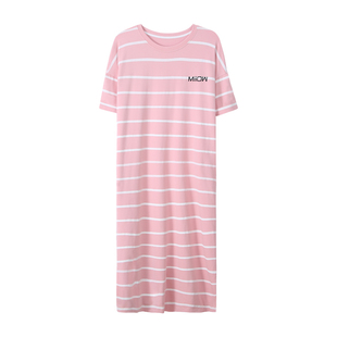 睡裙夏季女款2025新款纯棉短袖加长睡袍到脚踝长裙超长款春夏睡衣