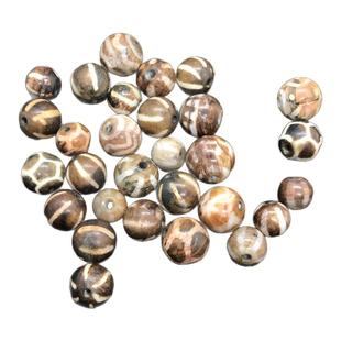 19世纪邦提克木化石/17世纪外国贸易老琉璃珠/地母珠多样性发其一