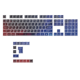 霓虹雾透键帽PC透明透光个性原厂高度磁轴键盘键帽made68ultra