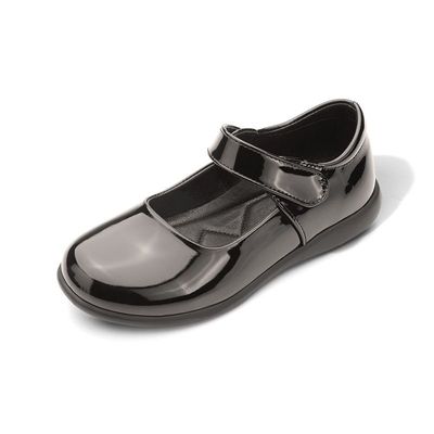 女童皮鞋春秋新款小学生校园演出黑色英伦表演儿童软底女孩公主鞋