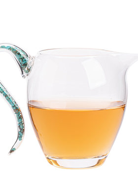绿松石玻璃公道杯功夫茶具