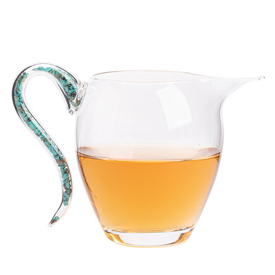 绿松石玻璃公道杯功夫茶具