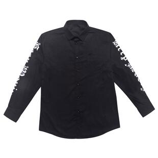 EB美式街舞宽松衬衣外穿男hiphop潮搭popping长袖衬衫嘻哈演出服