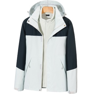 稻草人秋冬山系冲锋衣男女外套2025新款防风两件套三合一登山户外