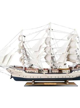 摆件实木帆船模型一帆风顺帆欧式